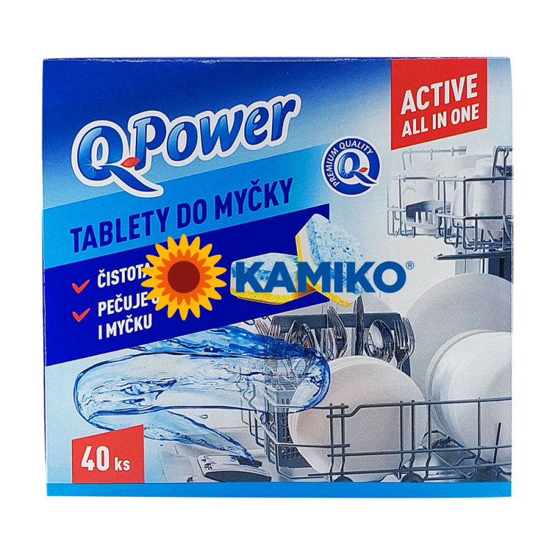 Q-Power All in One tablety do umývačky riadu 40 ks 