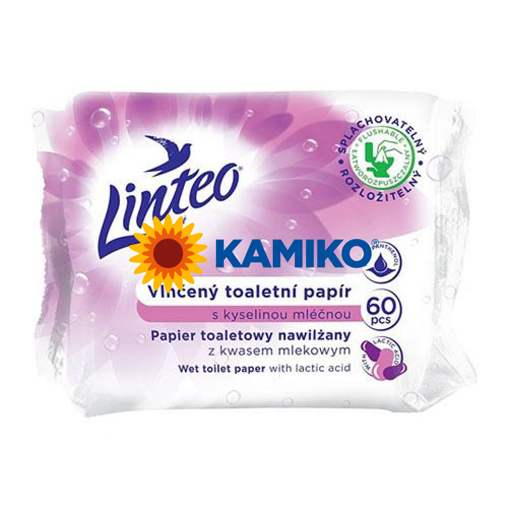 Toaletný papier vlhčený LINTEO kyselina mliečna 