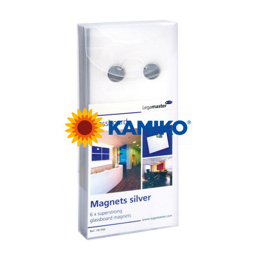 Magnet pre GLASSBOARD strieborný 12 mm, 6 ks