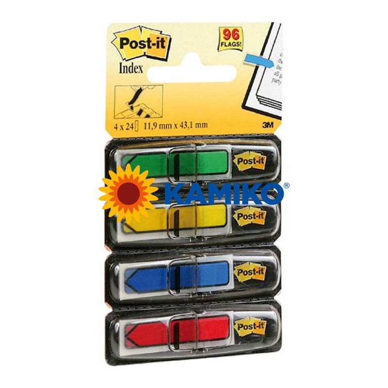 Záložky Post-it index šípky klasické farby 12,5 x 43 mm