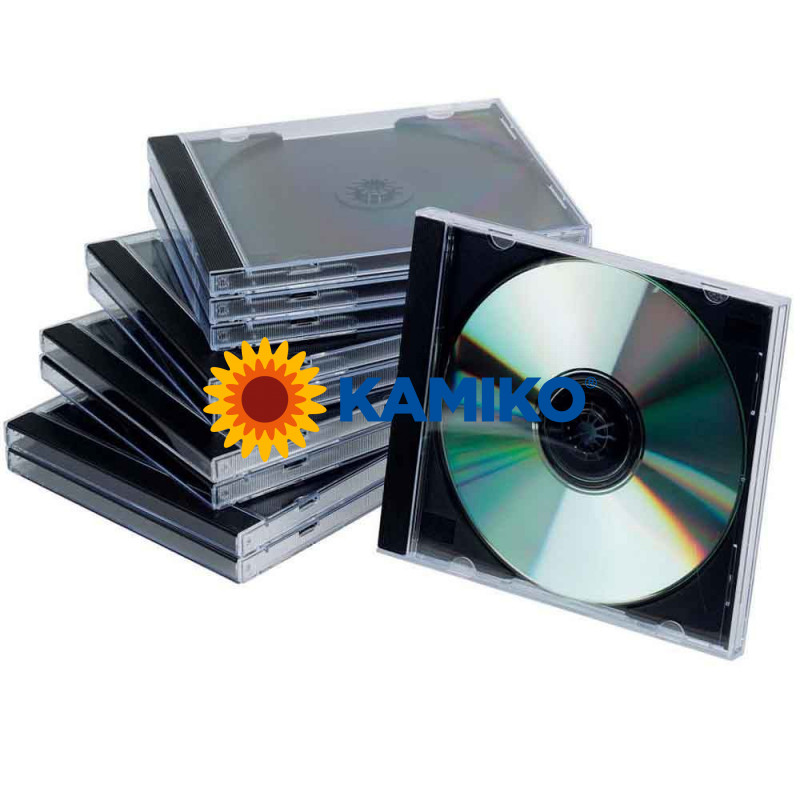 Obal na CD/DVD Jewel čierny tray, 10 ks