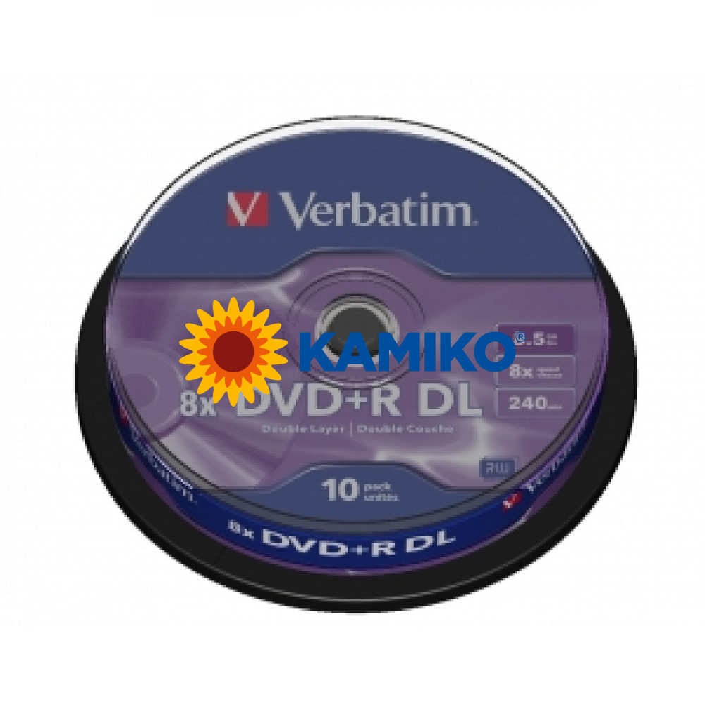 Verbatim DVD+R 8x DL 8,5 GB cake 10 ks