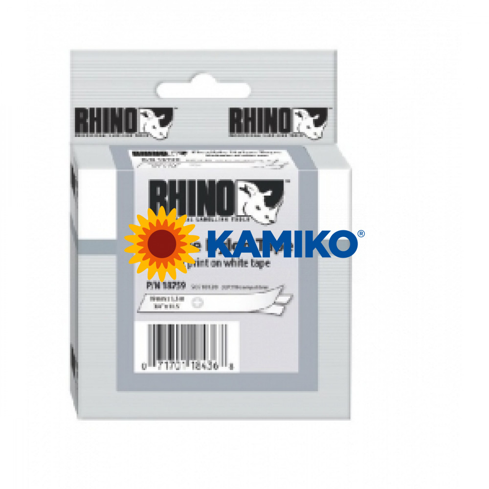 Flexibilná nylonová páska Dymo Rhino 19 mm biela/čierna