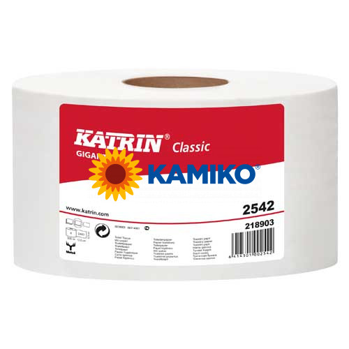 Toaletný papier 2vr Jumbo KATRIN 23 cm, biely
