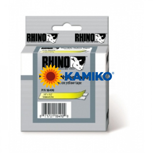 Flexibilná nylonová páska Dymo Rhino 19 mm žltá/čierna