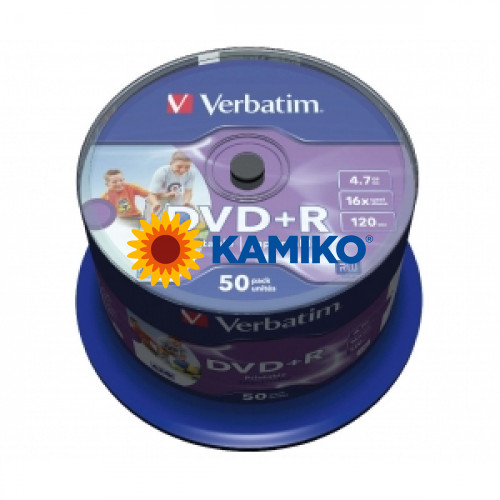 Verbatim DVD+R 16x 4,7 GB cake 50 ks 