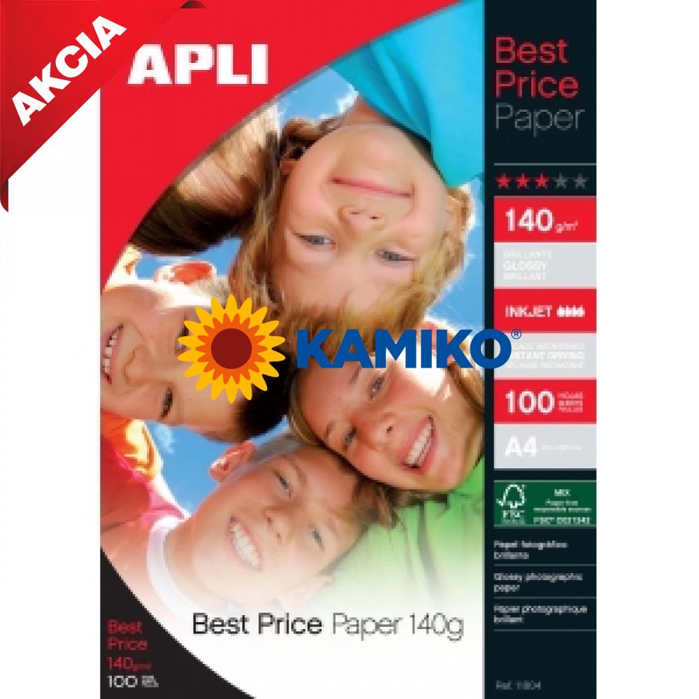 Fotopapier APLI A4 Best Price lesklý 140 g, 100 hárkov